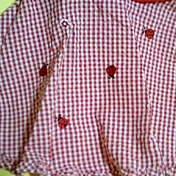 Youngland red & white lady bug gingham Dress 18m - Picture 6 of 6